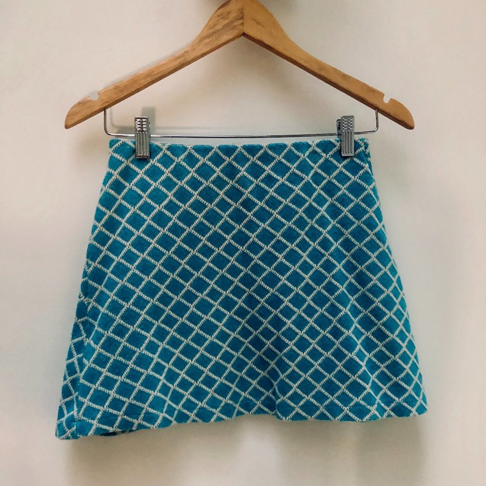 Zara Blue Patterned Mini Skirt